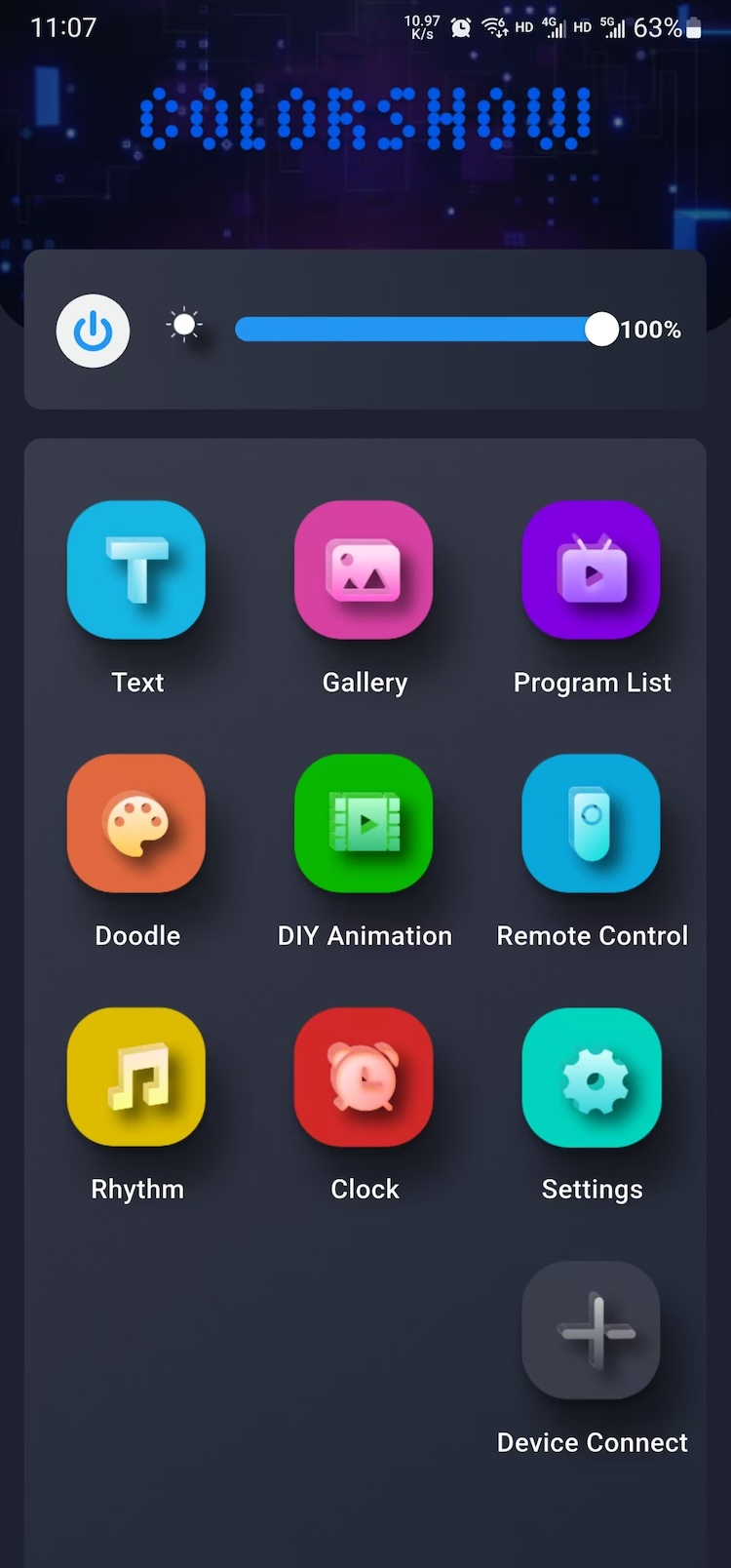 Color Show App Screenshot 1 - Main Interface